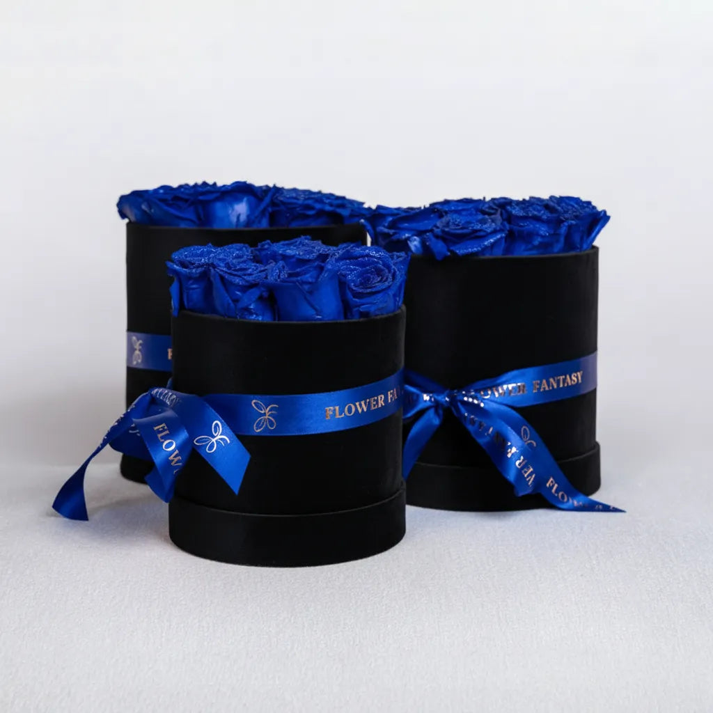 Fresh Glitter Rose Box | Royal Blue