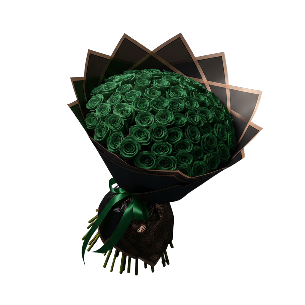 Fresh Rose Bouquet | Emerald Green