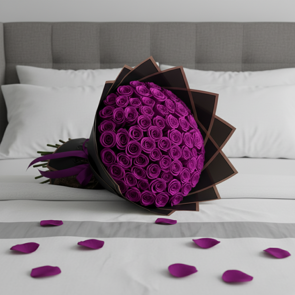 Fresh Rose Bouquet | Purple