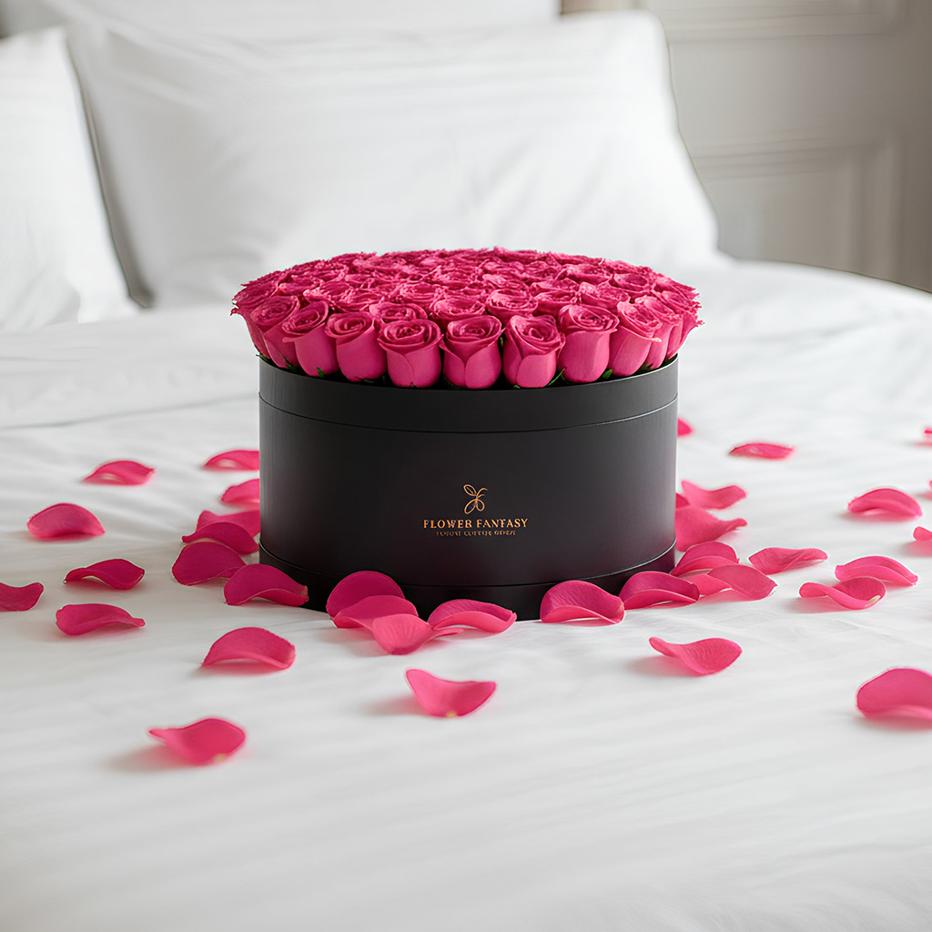 Long Lasting Rose Box | Fuchsia