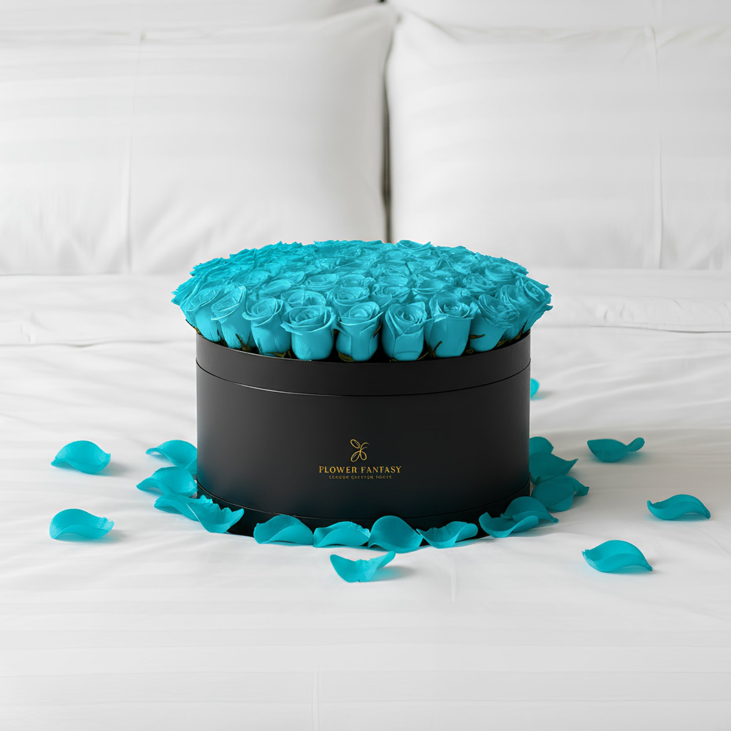 Fresh Rose Box | Sky Blue