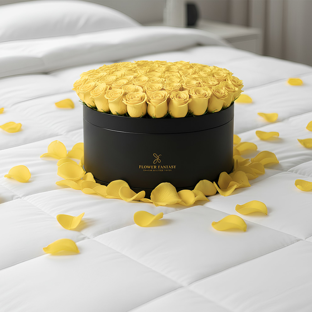 Fresh Rose Box | Yellow