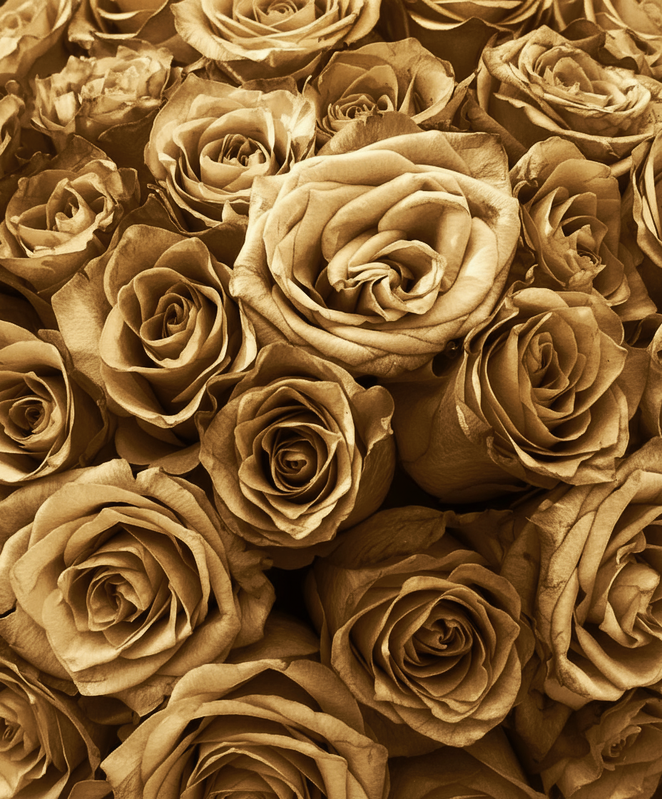 Heart Rose Box | Gold