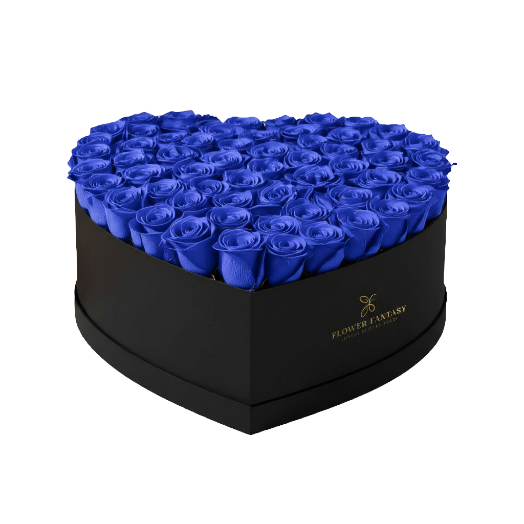 Heart Rose Box | Royal Blue