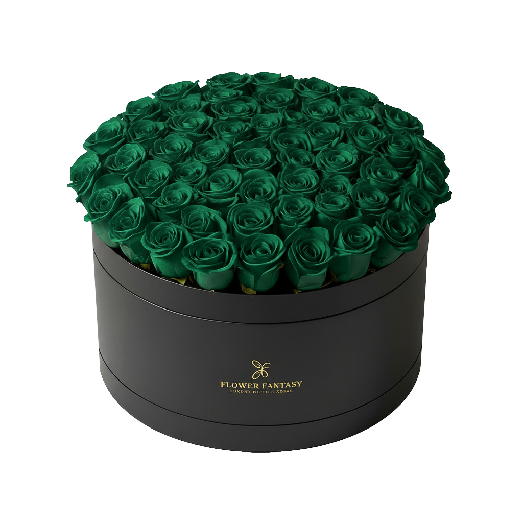Long Lasting Rose Box | Emerald Green