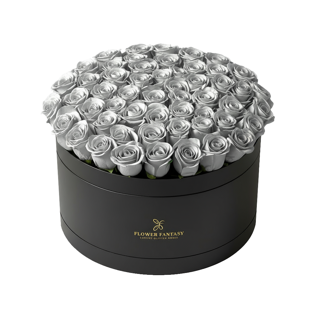 Long Lasting Rose Box | Silver