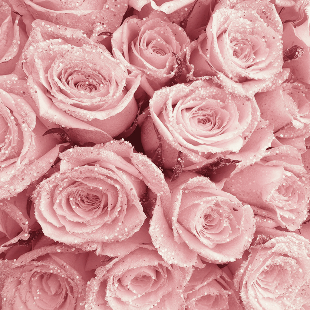Fresh Glitter Rose Box | Pink