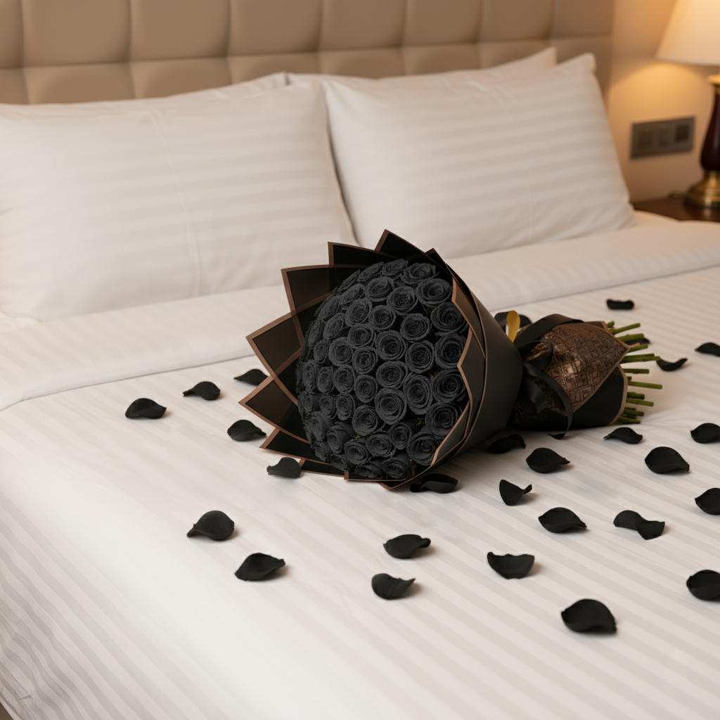 Fresh Rose Bouquet | Black