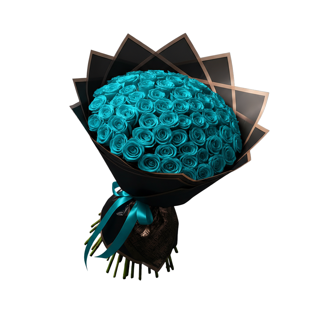 Fresh Rose Bouquet | Sky Blue