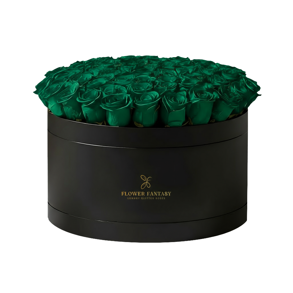 Fresh Rose Box | Emerald Green