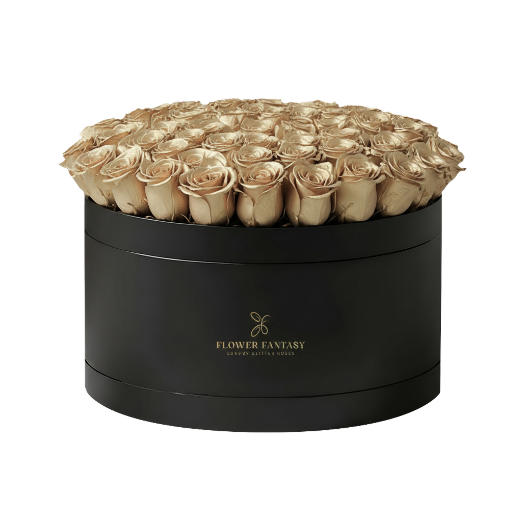 Fresh Rose Box | Gold