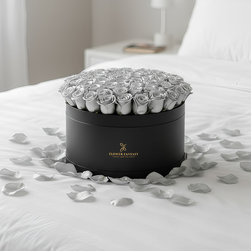 Long Lasting Rose Box | Silver