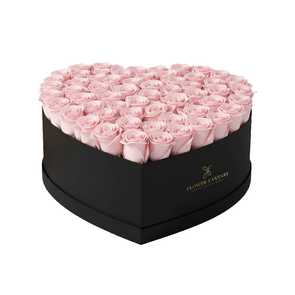 Heart Rose Box | Pink