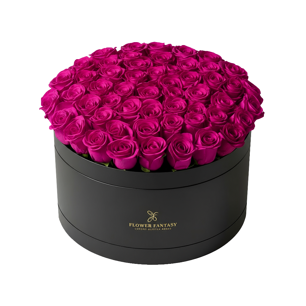 Long Lasting Rose Box | Fuchsia