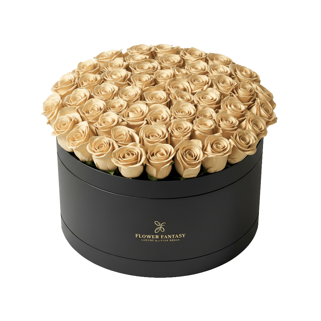 Long Lasting Rose Box | Gold
