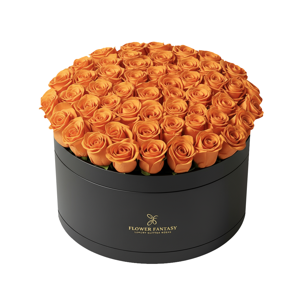 Long Lasting Rose Box | Orange